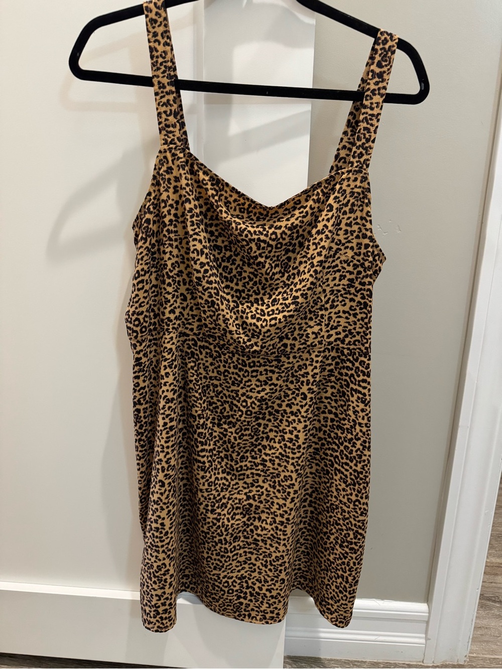 bp Leopard Print Slip Dress in Tan and Black